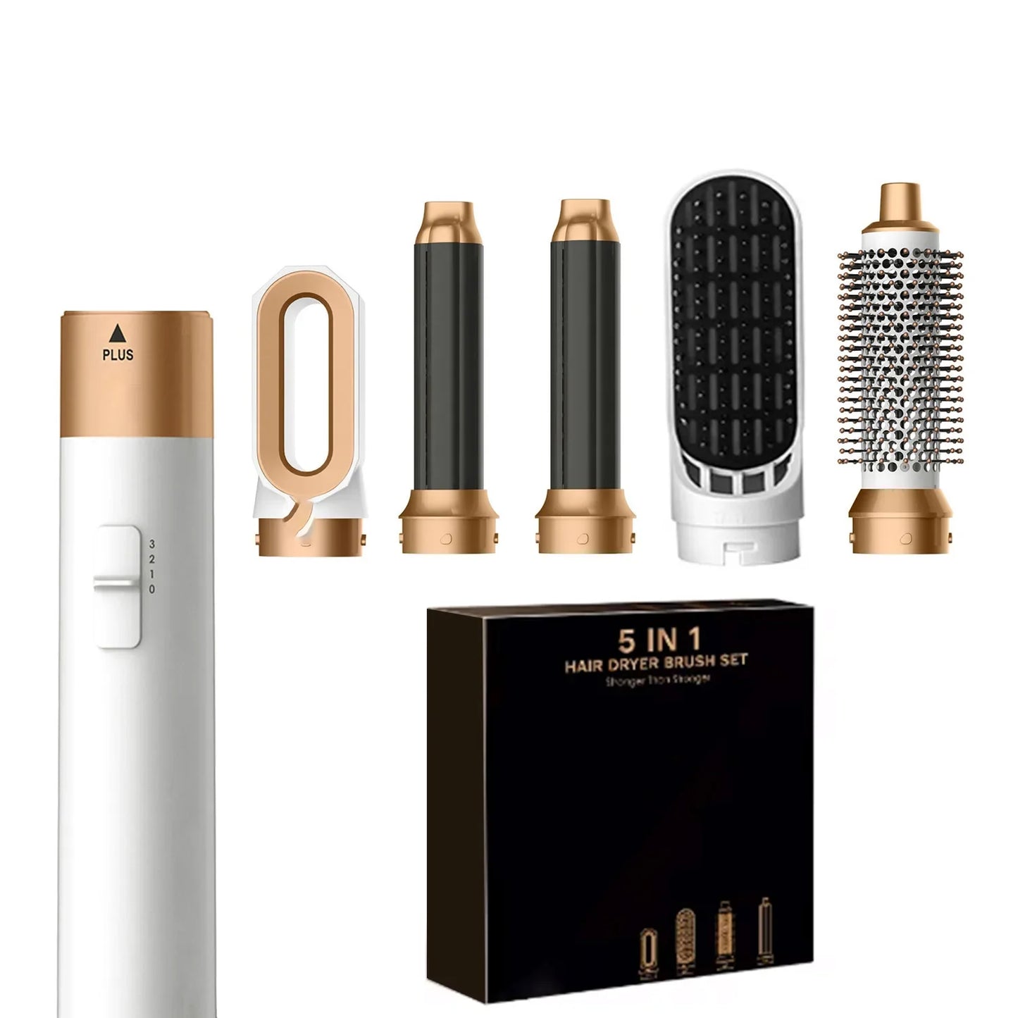 5 in 1 Hairdryer Multi-Function Hair Straightener Curling Iron Curling Iron with Brush Hot Air Comb Styling Set Styling Tools