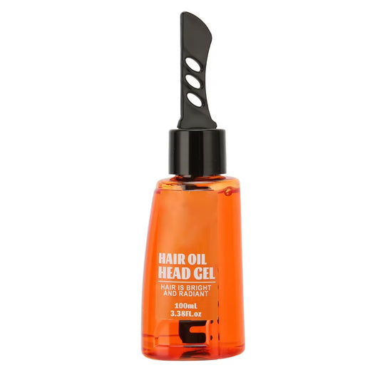 100Ml Men Hair Styling Gel Oil Head Hair Cream with Wide Tooth Comb for Slicked Back Hair